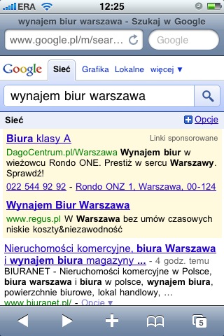 mobilne SERP-y - click-to-call