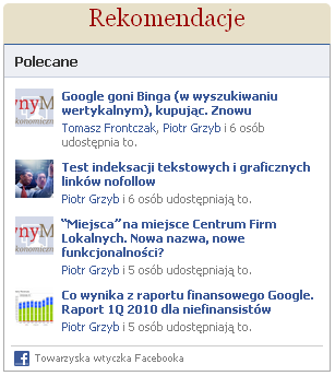 polecane wtyczka Facebook polecane wtyczka Facebook