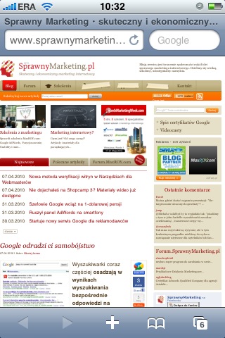 SprawnyMarketing na iPhone SprawnyMarketing na iPhone