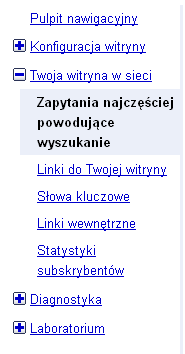 webmaster tools menu webmaster tools menu
