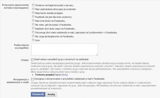 dlaczego dezaktywujesz konto na Facebooku? dlaczego dezaktywujesz konto na Facebooku?