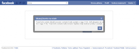 Jak usunąć konto na Facebooku - czas do namysłu Jak usunąć konto na Facebooku - czas do namysłu