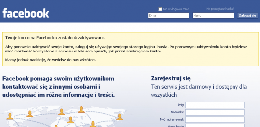 Jak zdezaktywować konto na Facebooku - potwierdzenie dezaktywacji Jak zdezaktywować konto na Facebooku - potwierdzenie dezaktywacji