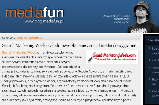 Mediafun promuje SearchMarketingWeek.com