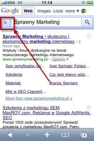 nowy mobilny interfejs Google - zwinięty nowy mobilny interfejs Google - zwinięty