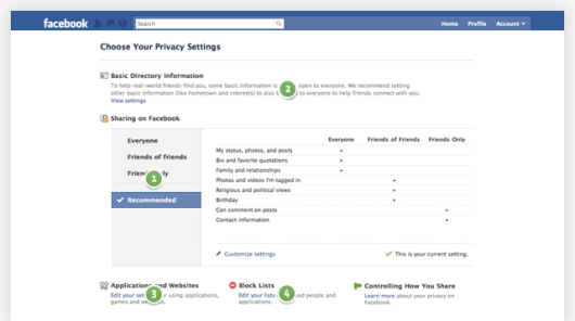 strona ustawień prywatności Facebook-nowa strona ustawień prywatności Facebook-nowa