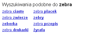 wyszukiwania podobne do [zebra] - google.pl