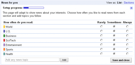 google news personalizacja