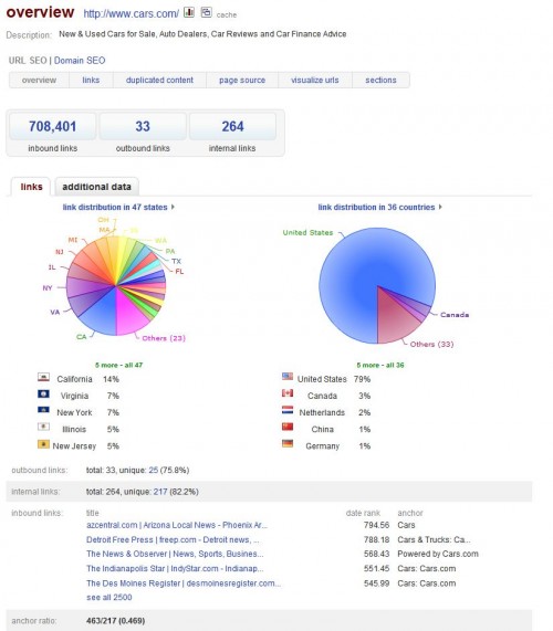 blekko link seo drilldown