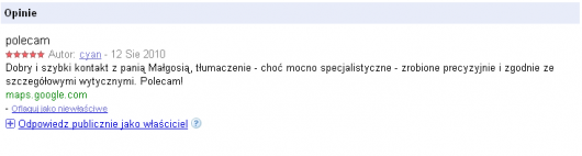 opinie - miejsca Google opinie - miejsca Google