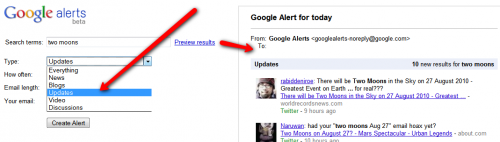 realtime w google alerts