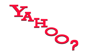 Logo Yahoo, pytajnik zamiast wykrzyknienia