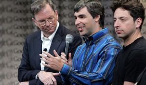 od lewej: Eric Schmidt & Larry Page & Siergiej Brin