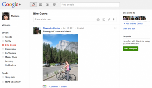 Google+ - Stream - zrzut ekranowy
