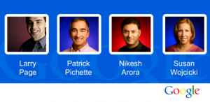 larry page nikesh arora susan wojcicki patrick pichette